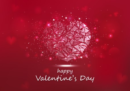 Valentines Day, Heart Glowing Polygon Stars Shiny Glitter Luxury 450x318 Valentines Day, Heart Glowing Polygon Stars Shiny Glitter Luxury