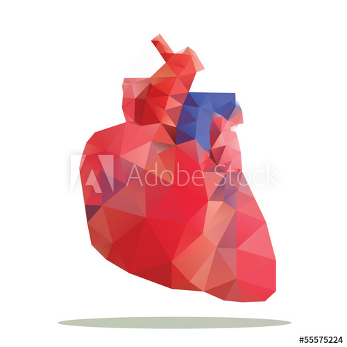 Heart Polygon Vector 500x500 Heart Polygon Vector