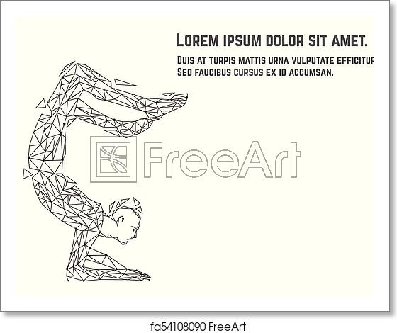 560x470 Free Art Print Of Vector Illustration Of Woman Practicing Yoga