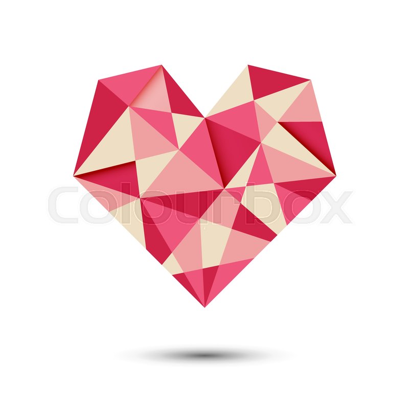 Heart Abstract Polygon, Vector Design Stock Vector Colourbox 800x800 Heart Abstract Polygon, Vector Design Stock Vector Colourbox