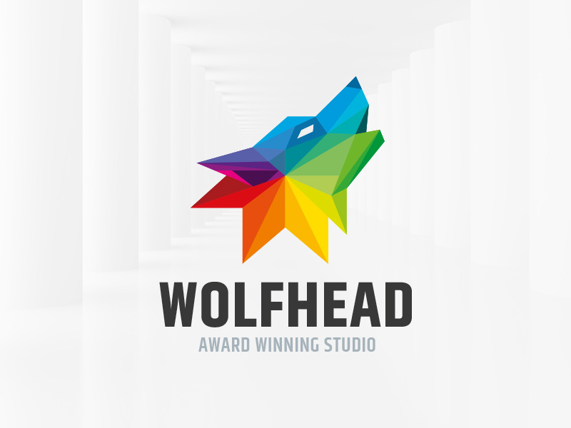 Wolf Head Logo Template 800x600 Wolf Head Logo Template