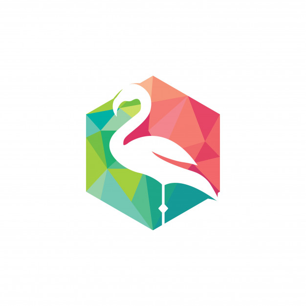 Famingo Polygon Logo Vector Premium Download 626x626 Famingo Polygon Logo Vector Premium Download