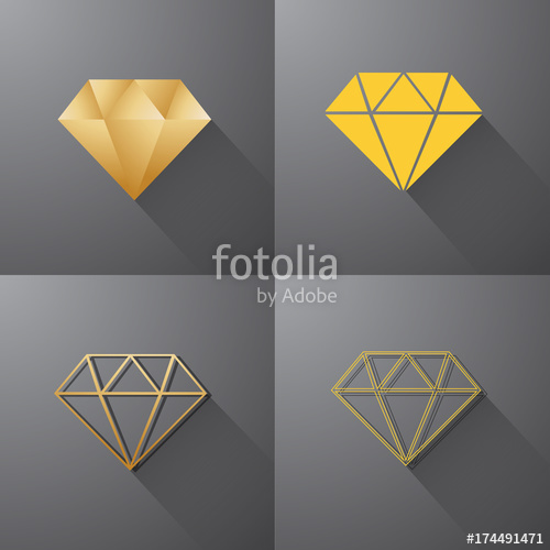 Gold Diamond Jewelry Gem Colorful Polygon Logo Vector Stock Image 500x500 Gold Diamond Jewelry Gem Colorful Polygon Logo Vector Stock Image