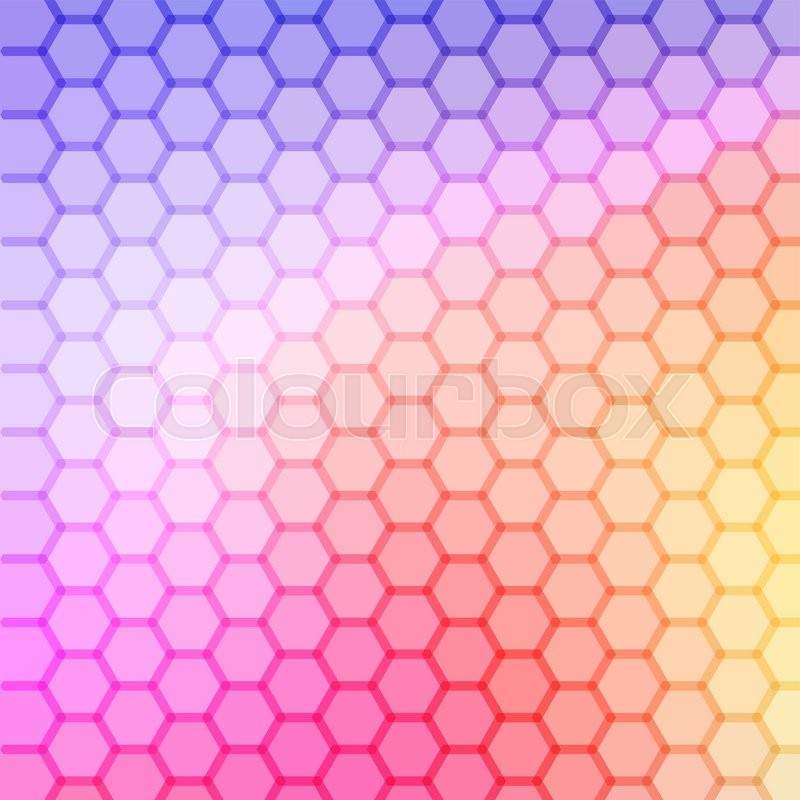 800x800 Hexagonal Gradient Blue, Red, Yellow, Stock Vector Colourbox