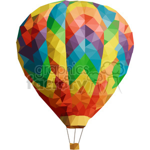 300x300 Hot Air Balloon Geometry Geometric Polygon Vector Graphics Rf Clip