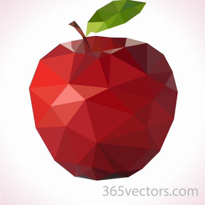 660x660 Polygonal Apple Vector Art Free Vectors Ui Download