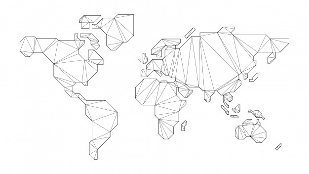 Polygonal World Map Vector