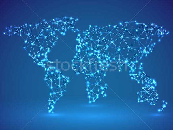 600x449 Polygonal World Map Vector Illustration Timur Syrtsov