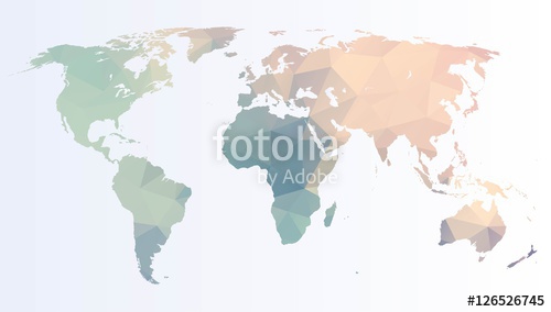 500x284 Polygonal World Map Stock Image And Royalty Free Vector