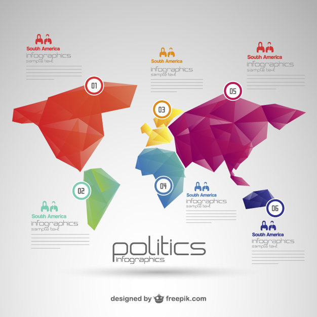 626x626 Polygonal World Map Infographic Vector Free Download
