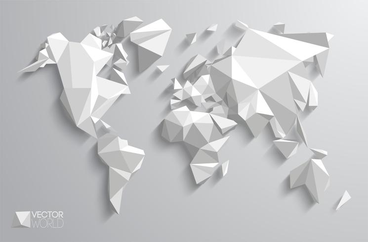 745x490 Vector Polygonal World Map