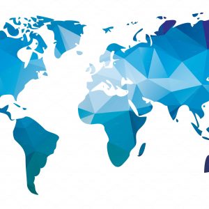 300x300 World Map In Globe Vector Best Of Polygonal World Map Idee