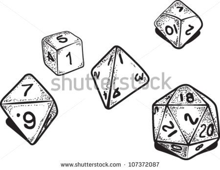 450x348 Role Playing Dice Illustration Dice Dice Tattoo, Playing Dice