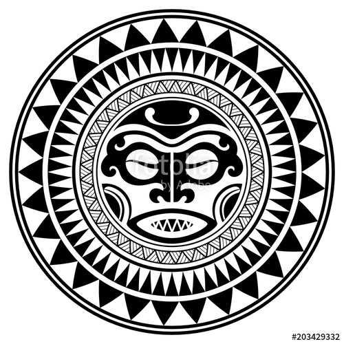 Polynesian Tattoo Design Mask Frightening Masks In The Polynesian 500x500 Polynesian Tattoo Design Mask Frightening Masks In The Polynesian