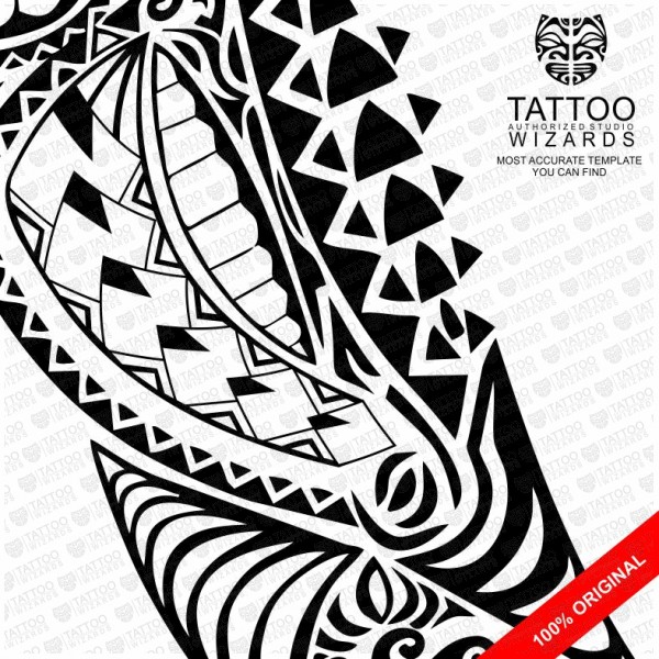 Samoan Warrior Shark Vector Tattoo Template Stencil 600x600 Samoan Warrior Shark Vector Tattoo Template Stencil