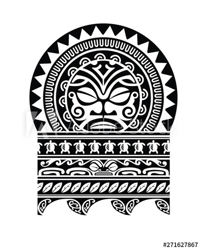 403x500 Polynesian Tattoo Shape Shoulder Sleeve Pattern Vector, Samoan