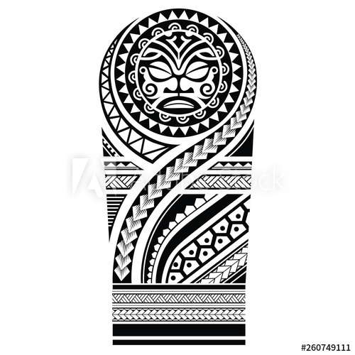 500x500 Polynesian Tattoo Sleeve Shoulder Pattern Vector, Samoan Forearm