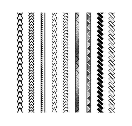 450x427 Polynesian Tattoo Style Brush Vector Design Black Border Line