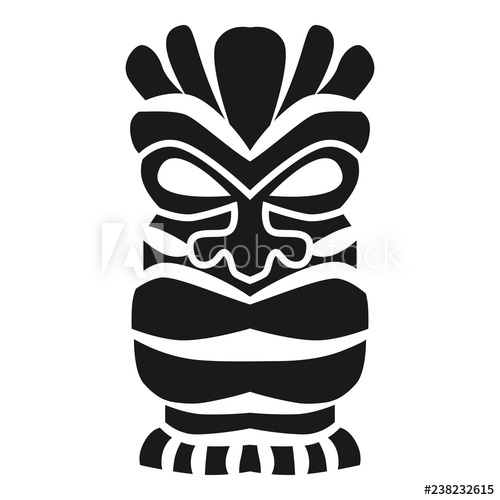500x500 Polynesian Wood Idol Icon Simple Illustration Of Polynesian Wood