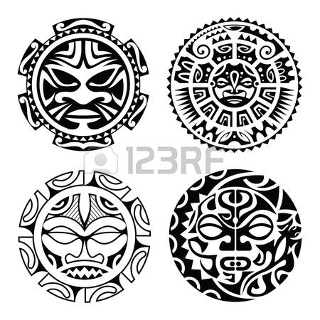 450x450 Stock Vector Butun Cizimler Marquesan Tattoos, Polynesian