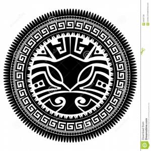 300x300 Polynesian Tattoo Design Mask Frightening Masks Vector Createmepink