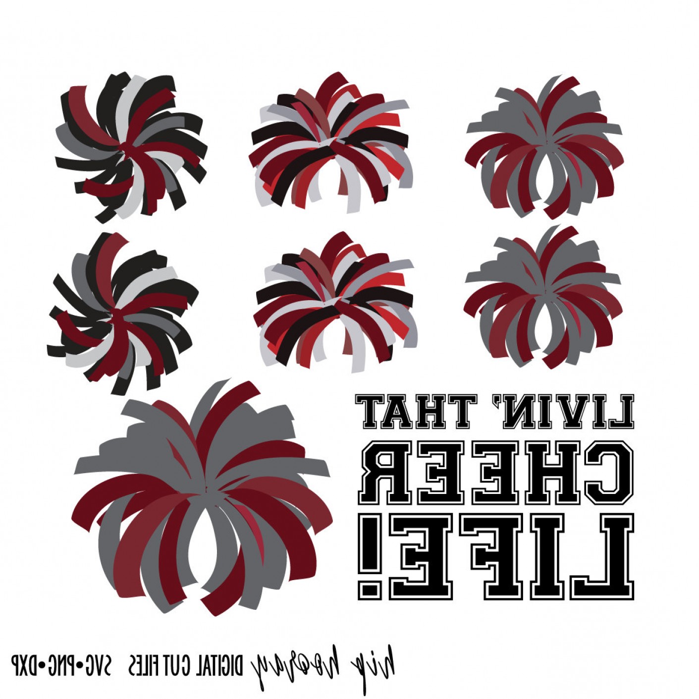 1411x1411 Cheer Pom Pom Vector Savoyuptown