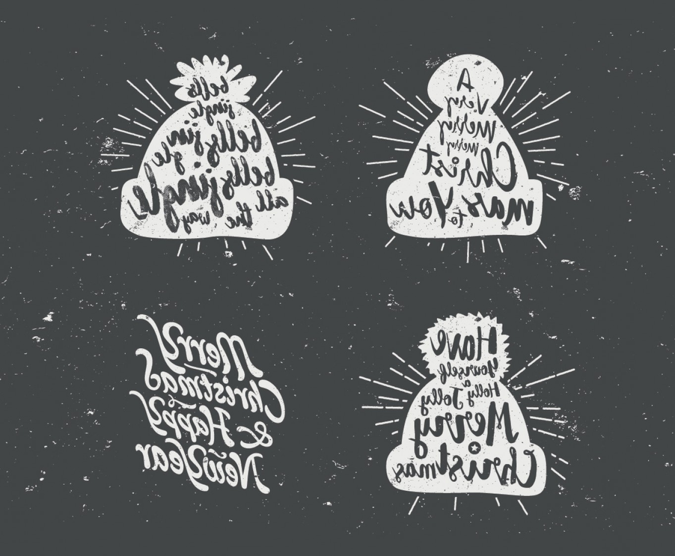 1363x1123 Chalkboard Pom Pom Hat Vector Newwaysys