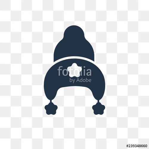 500x500 Knit Hat With Pom Pom Vector Icon Isolated On Transparent