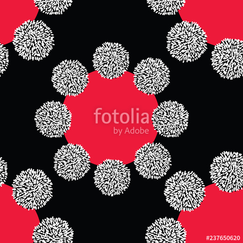500x500 Vector Pom Pom Berry And Winter Pattern Boho Style Stock Image