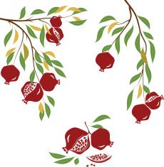 230x235 Pomegranate Vector Art Illustration Pomegranate Heaven