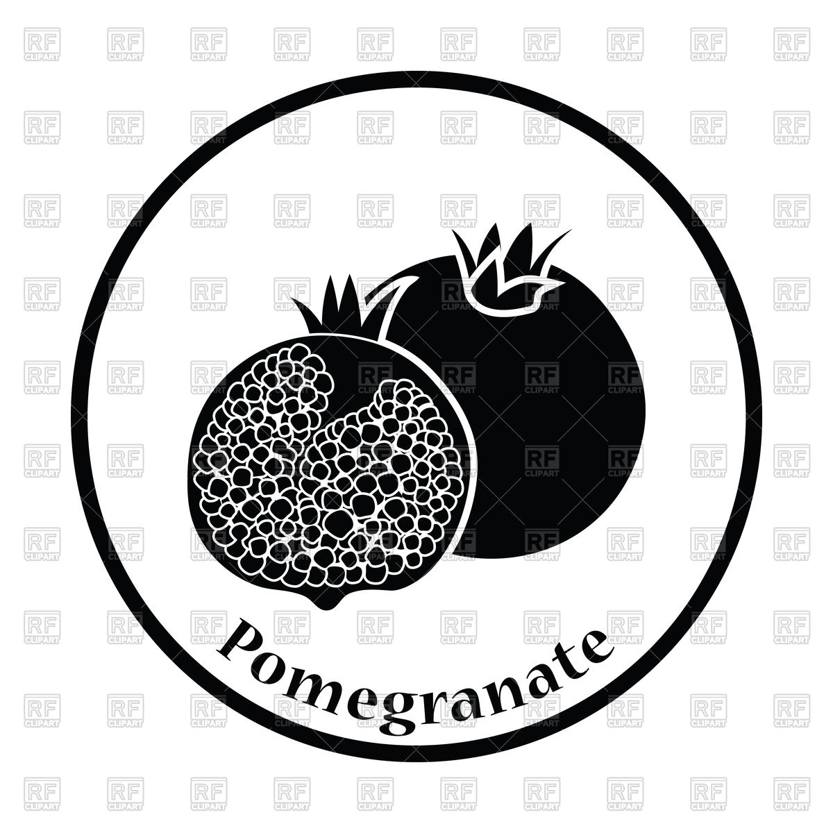 1200x1200 Icon Of Pomegranate Vector Image Of Food And Beverages Angelp