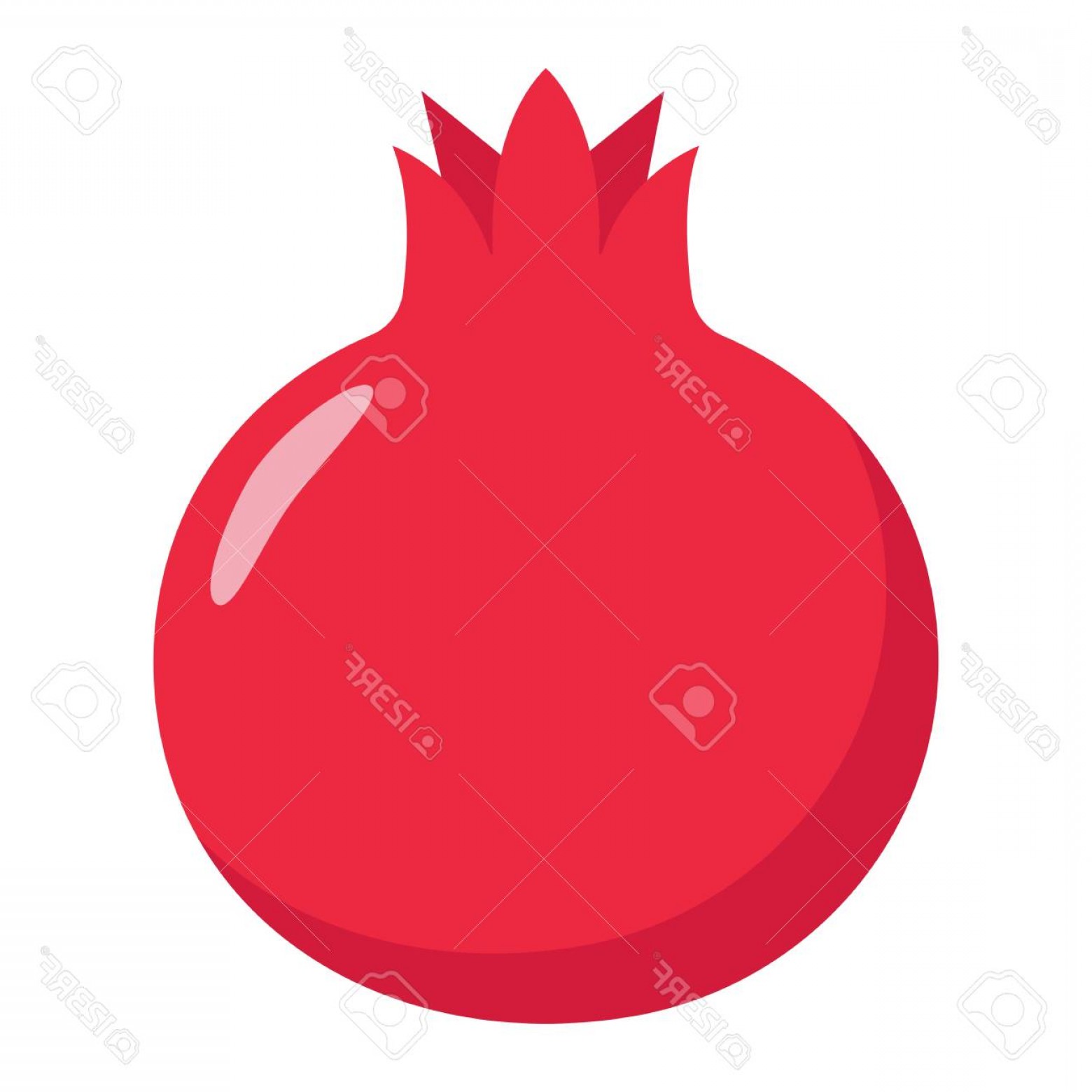 1560x1560 Photostock Vector Pomegranate Flat Icon Fruit And Garnet Vector