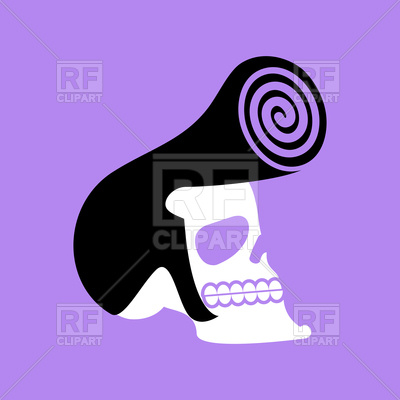 Skull Hairstyle Pompadour Skeleton Head With Rockabilly Style 400x400 Skull Hairstyle Pompadour Skeleton Head With Rockabilly Style