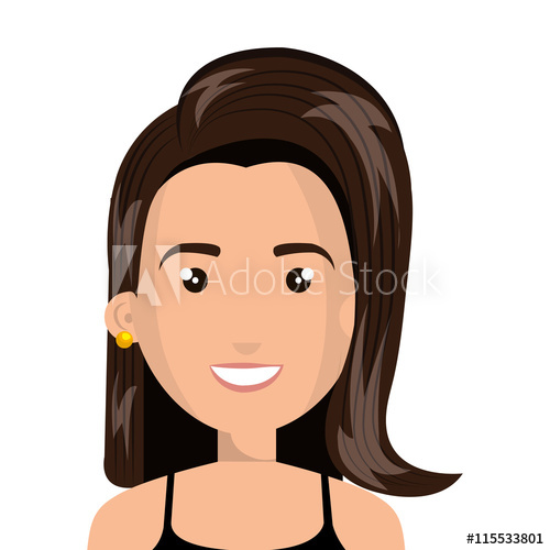 Young And Beautiful Woman With Hair Pompadour Cartoon Design 500x500 Young And Beautiful Woman With Hair Pompadour Cartoon Design