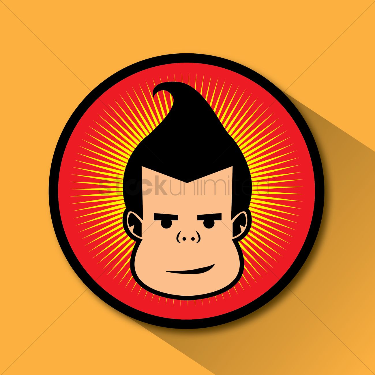 Male With Pompadour Hairstyle Vector Image 1300x1300 Male With Pompadour Hairstyle Vector Image