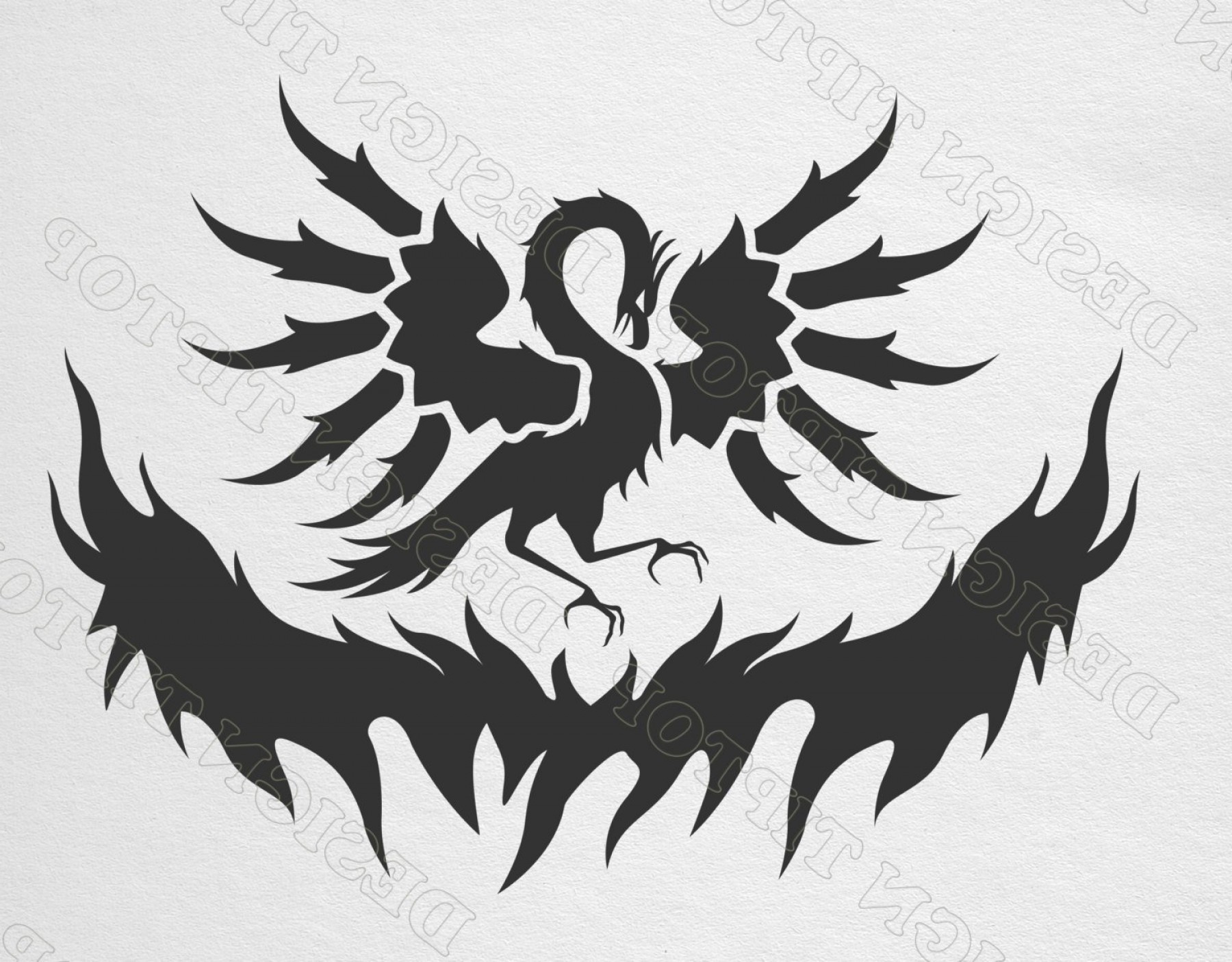 1800x1406 Phoenix Firebird Dxf Png Handandbeak