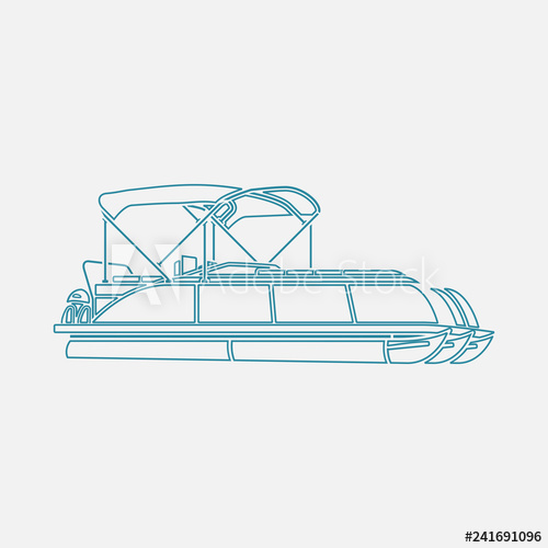 Download Pontoon Boat Vector at Vectorified.com | Collection of ...