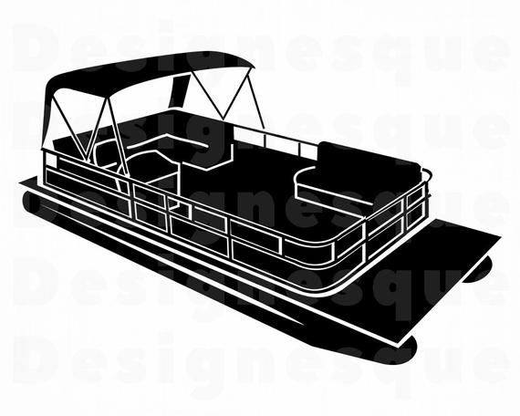570x456 Pontoon Boat Pontoon Boat Pontoon Boat Clipart Etsy