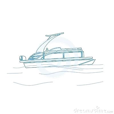 400x400 Boat Outline Outline Yacht Boat Beach Sea Wave Vector Image