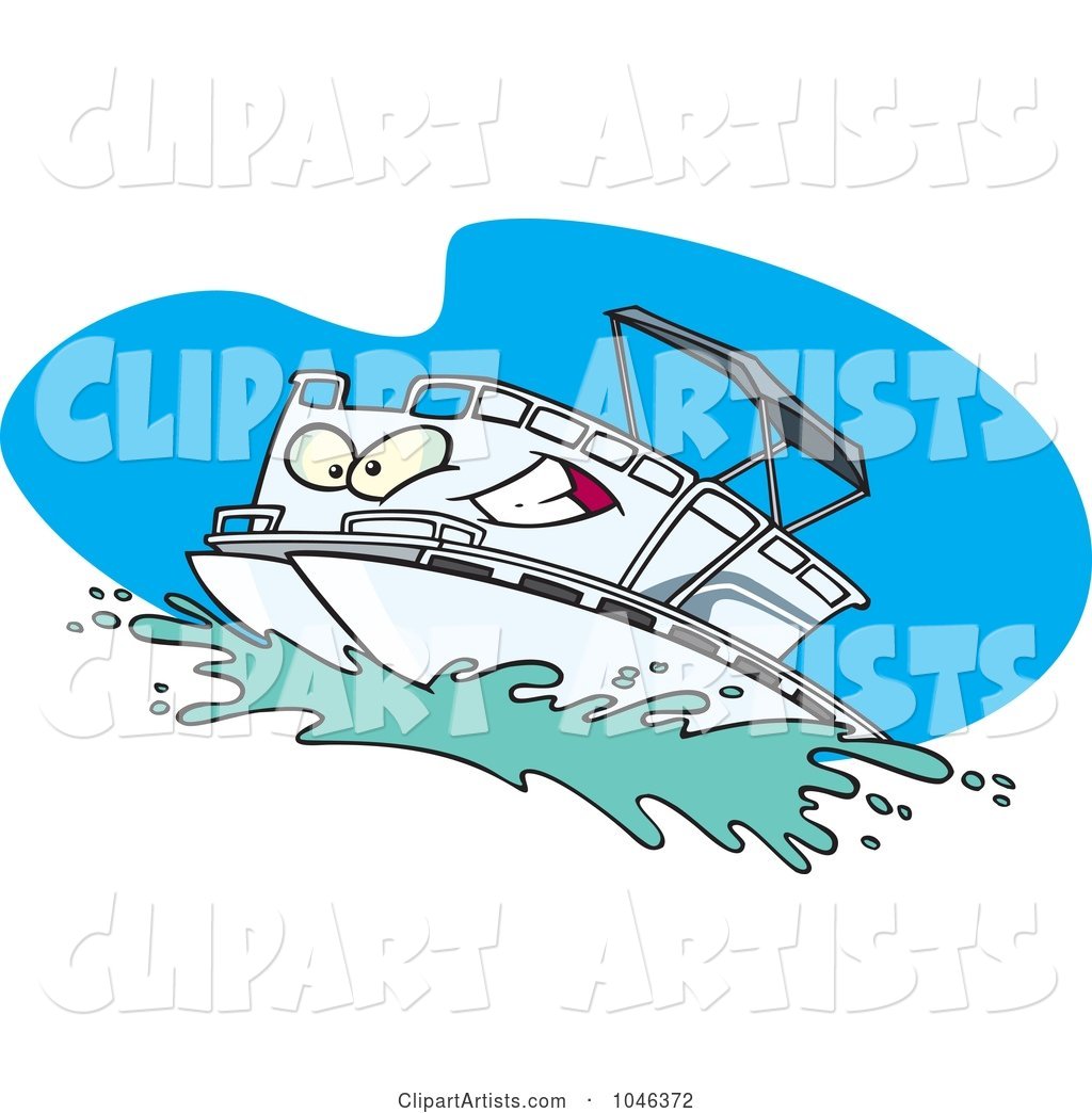 1024x1044 Cartoon Pontoon Boat Character Clipart