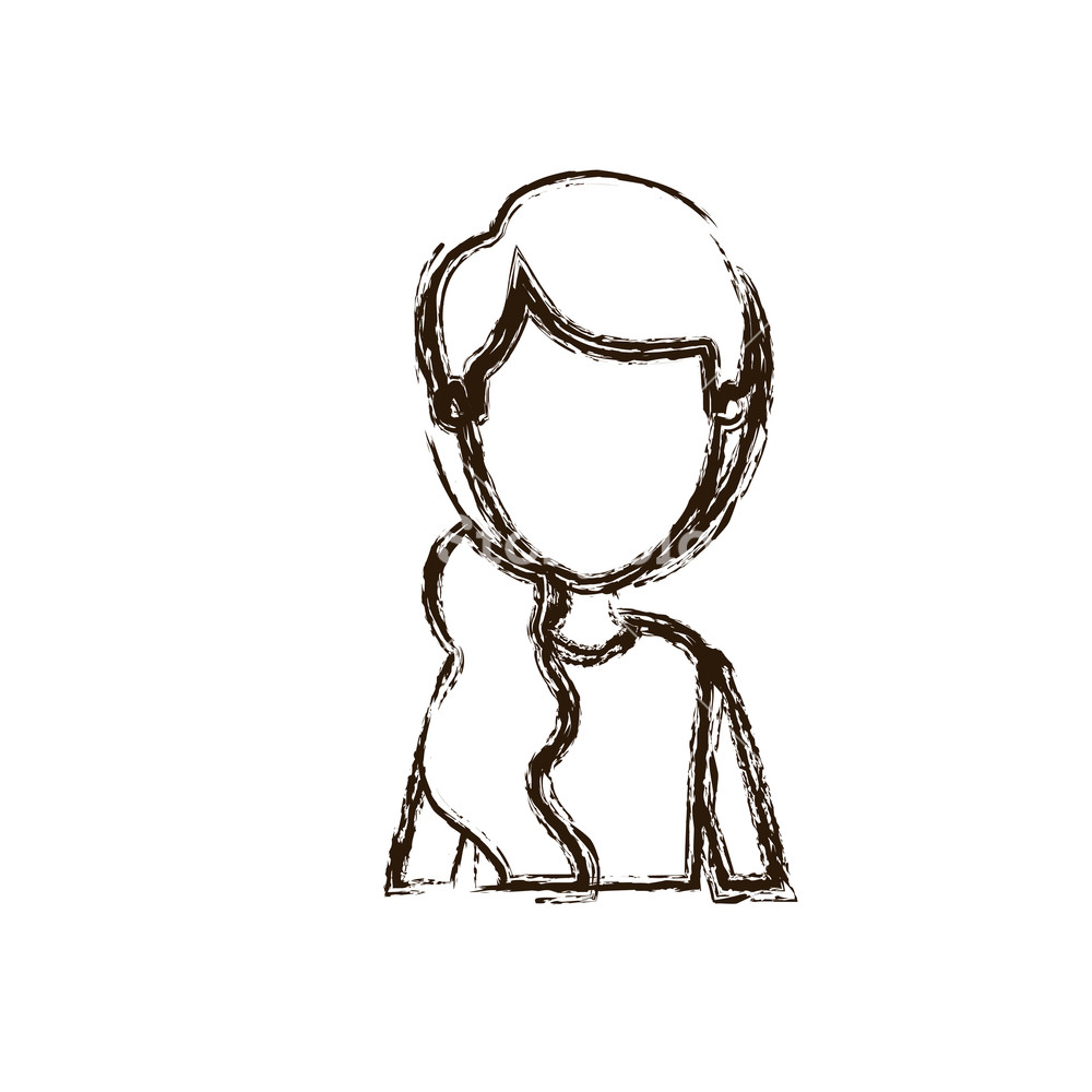 1000x1000 Blurred Silhouette Caricature Faceless Half Body Woman With Side