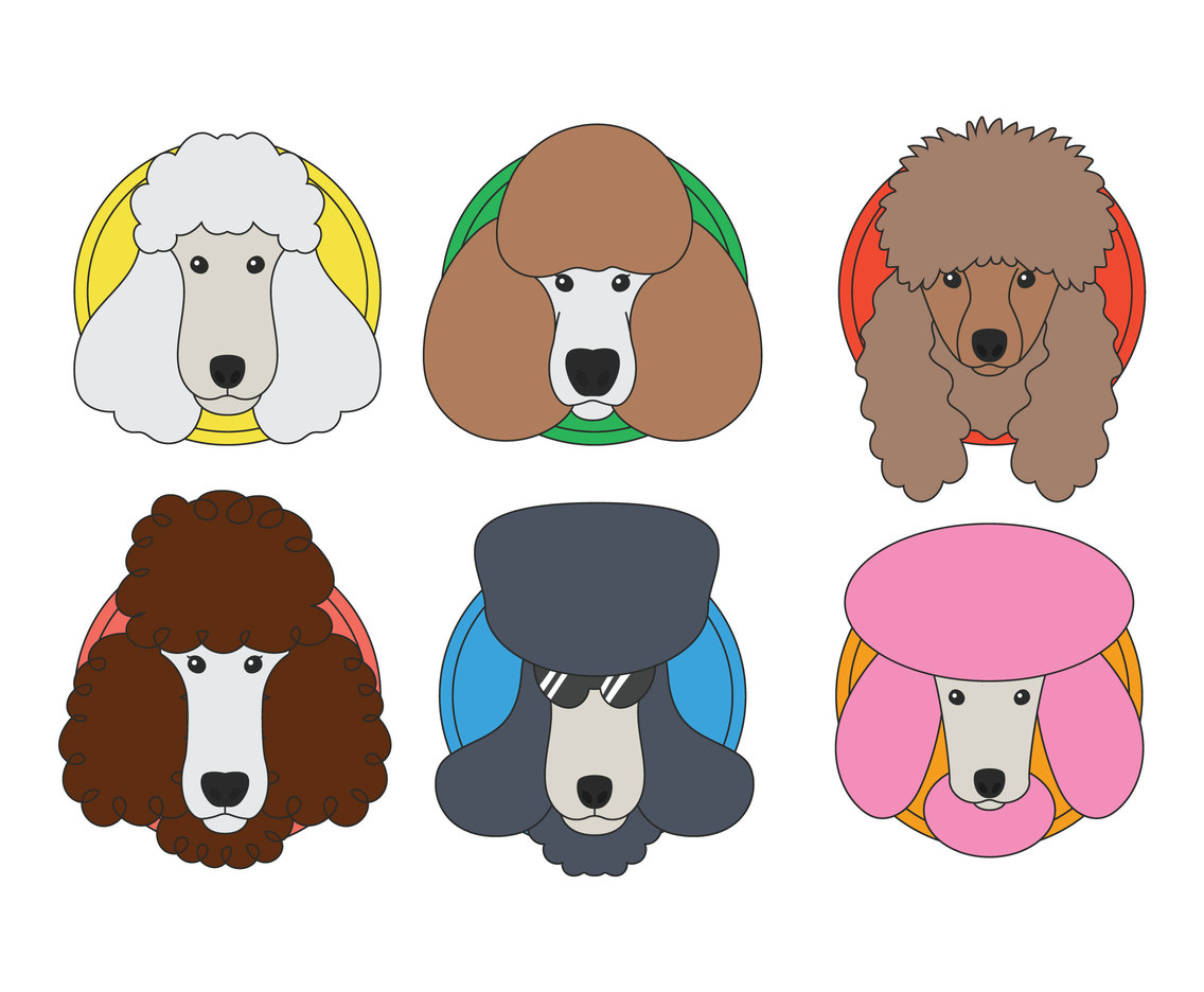 1136x936 Poodle Vector Set Vector Art Graphics