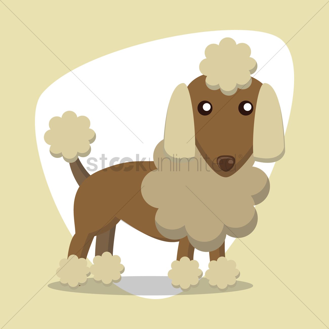 1300x1300 Poodle Dog Vector Image