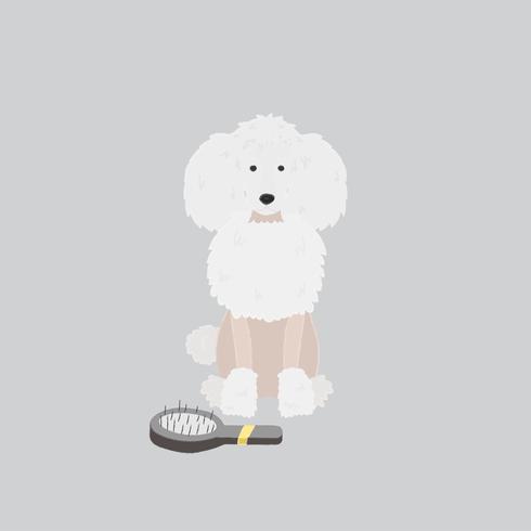 490x490 Cute Illustration Of A Poodle Dog