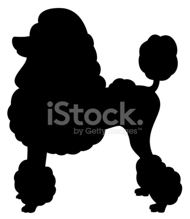 Poodle Dog Silhouette Stock Vector 381x439 Poodle Dog Silhouette Stock Vector