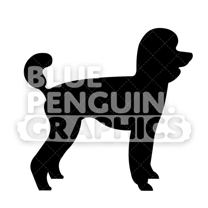 Poodle Silhouettes Vector Cartoon Clipart Illustration Blue 700x700 Poodle Silhouettes Vector Cartoon Clipart Illustration Blue