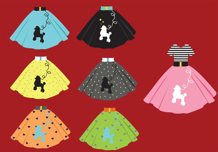 700x490 Poodle Skirt Vector Pack