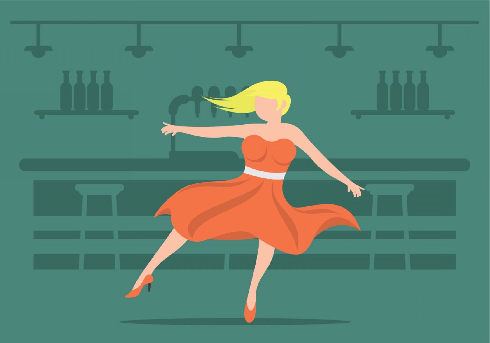 1680x1176 S Girl In A Poodle Skirt Illustration Vector Soidergi