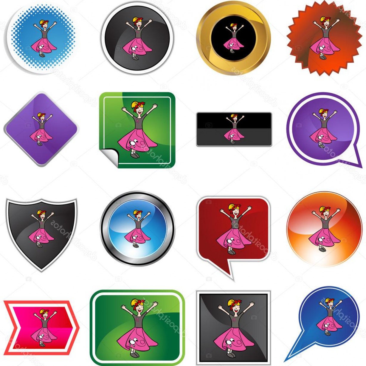 1228x1228 Stock Illustration Woman In Poodle Skirt Soidergi