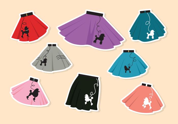 700x490 Colorful Poodle Skirt Vector